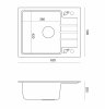 Quadron PETER 116 GraniteQ zlewozmywak granitowy soft taupe 1-komorowy z/o (62x50x20) z syfonem i zaślepką HCQP6250ST